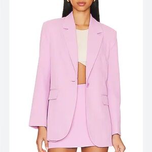 Astr the Label Revolve Laudine Oversized Blazer in Barbie Light Pink Size Medium